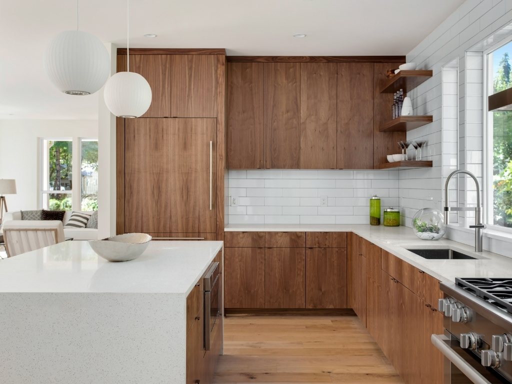 Trendy kitchen backsplash tile installation by Aguilar Tile And Stone, perfect for Arizona remodels.